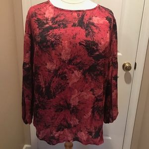 Ava and Viv Garnet/Black Blouse
